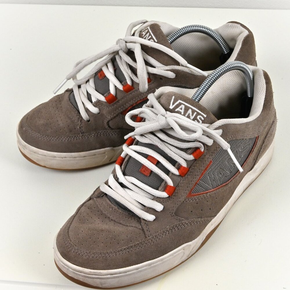 Vintage VANS Authentic 90s Y2K Suede Skateboard Padded Beige Sneakers US 10 UK 9